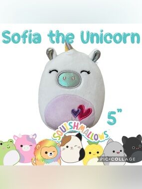 ✨Squishmallows✨Sofia the Unicorn✨5” Plush Stuffed Animal✨